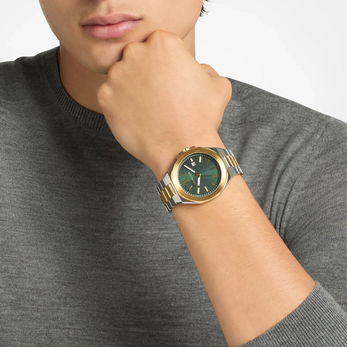 Michael Kors Callum 44mm Green Dial Steel Mens Quartz Watch MK9289