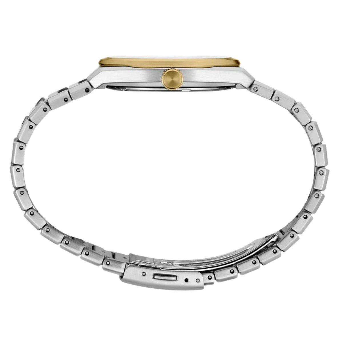 Seiko Essentials 39mm White Dial Steel and Gold-Plated Mens Quartz Watch SUR558P1