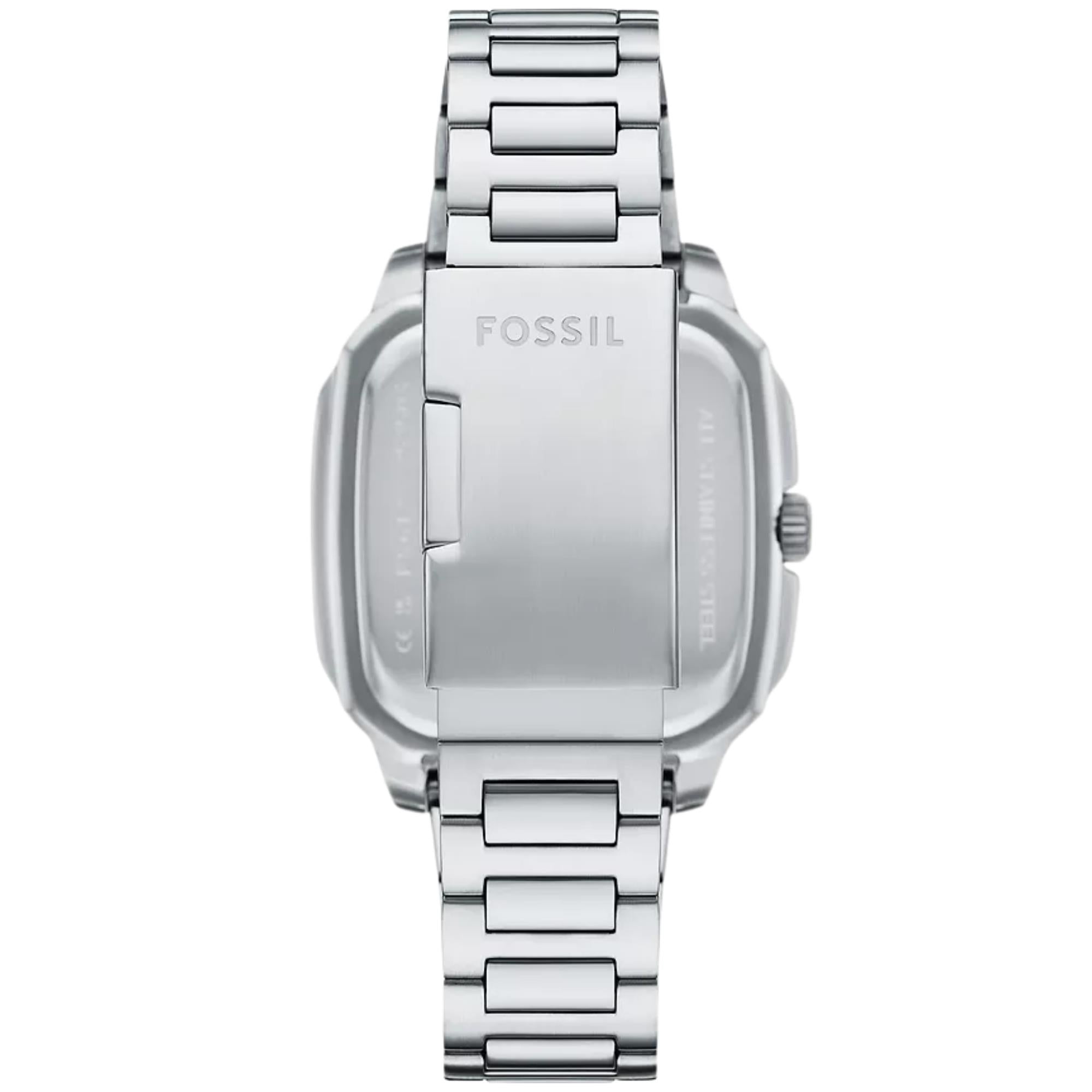 Fossil Crosby 42mm Grey Dial Steel Mens Quartz Watch FS6122