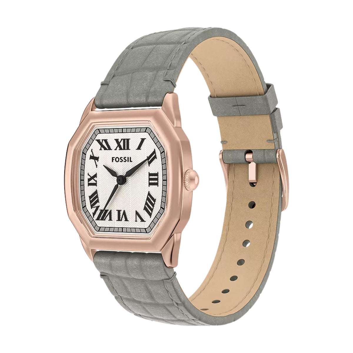 Fossil Harlow 27mm Cream Dial Leather Ladies Quartz Watch ES5435