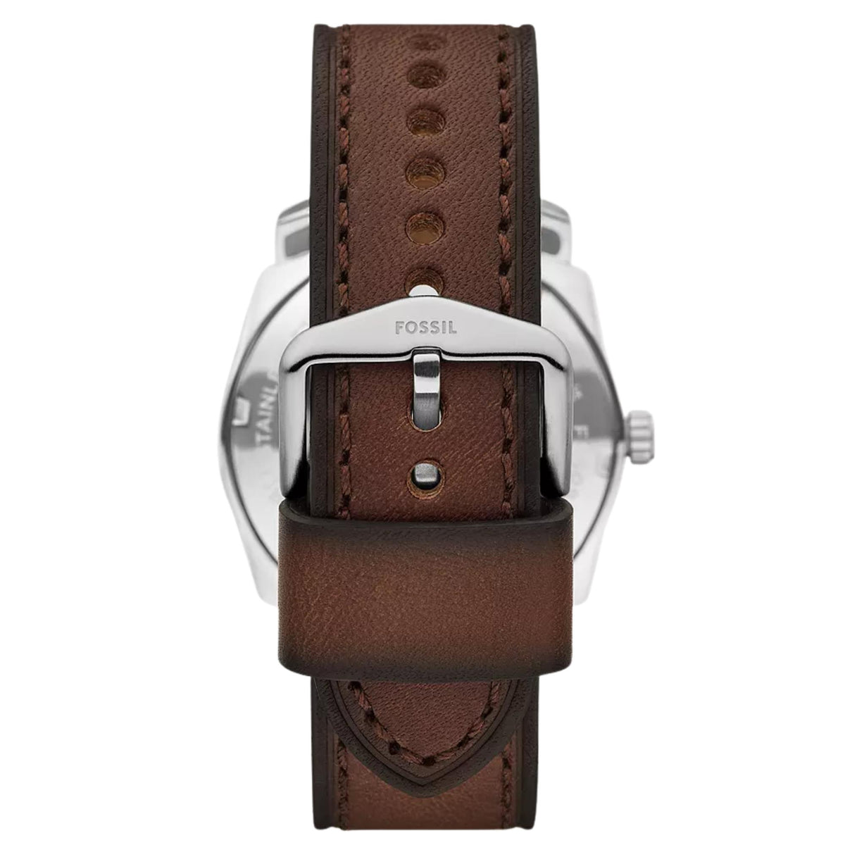 Fossil Machine 42mm Green Dial Leather Mens Quartz Watch FS6085