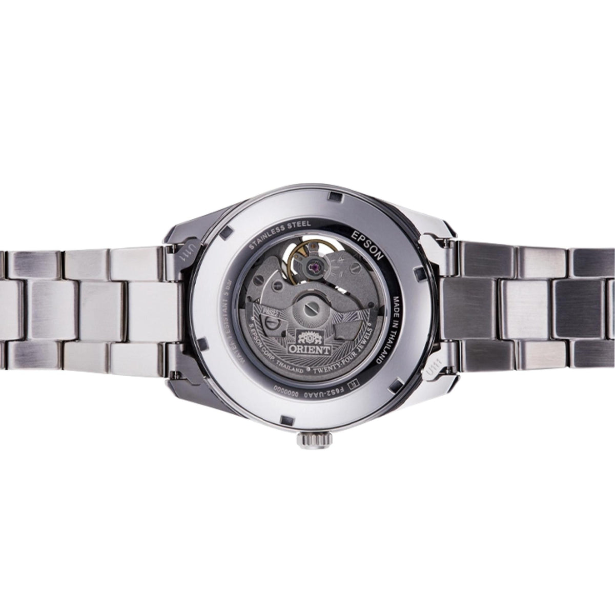 Orient Stretto 'Semi Skeleton' 41mm Black Dial Steel Mens Automatic Watch RA-AR0002B30B