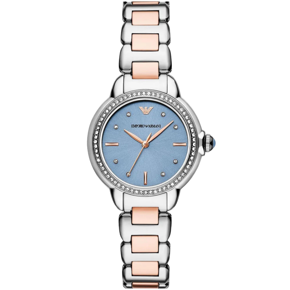 Emporio Armani Mia 32mm Blue Dial Two-Tone Steel Ladies Quartz Watch AR11597