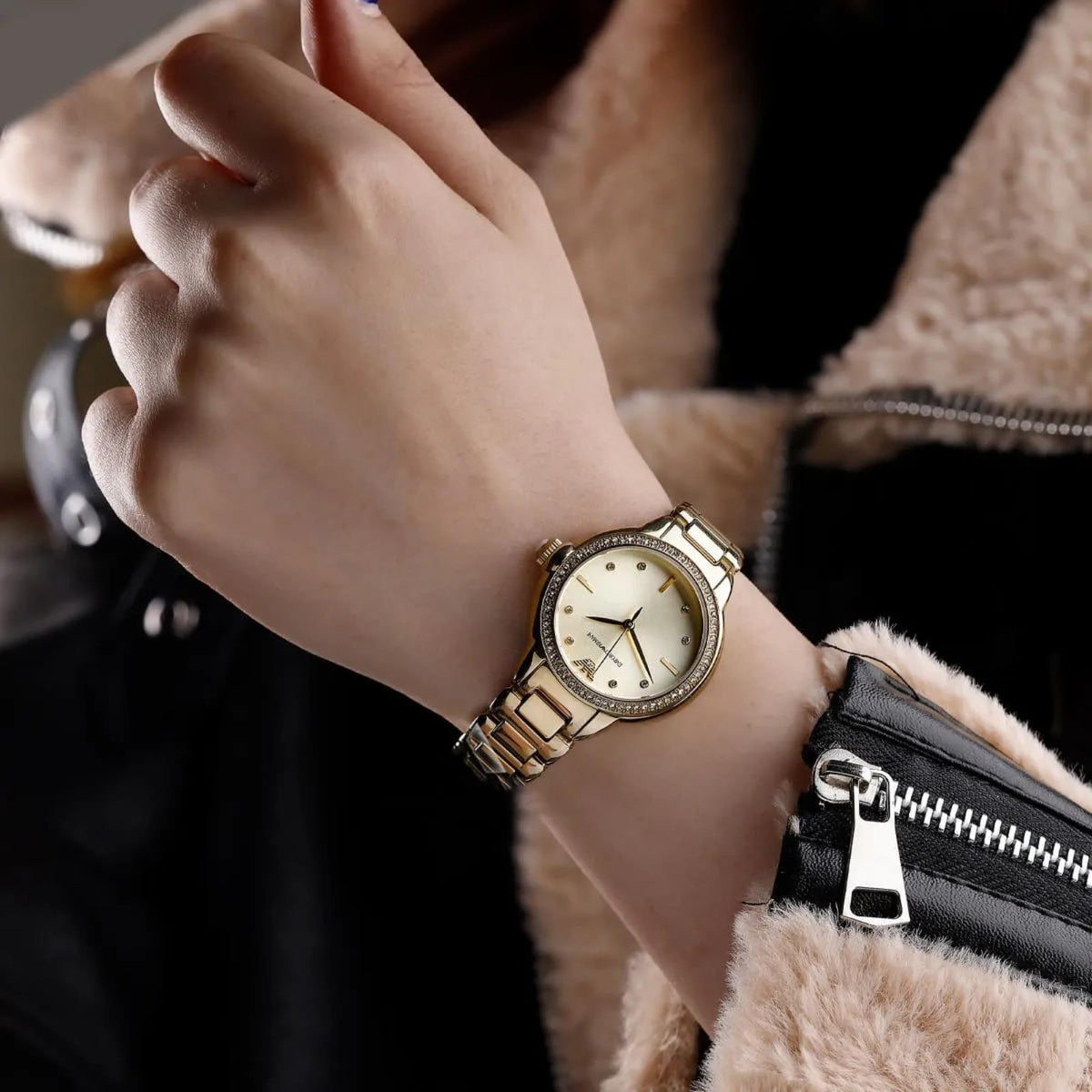 Emporio Armani Mia 32mm Cream Dial Yellow Gold-Tone Steel Ladies Quartz Watch AR11609
