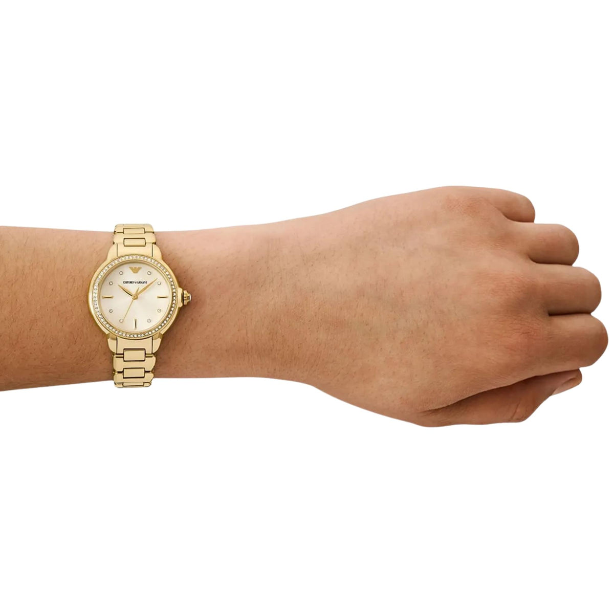Emporio Armani Mia 32mm Cream Dial Yellow Gold-Tone Steel Ladies Quartz Watch AR11609