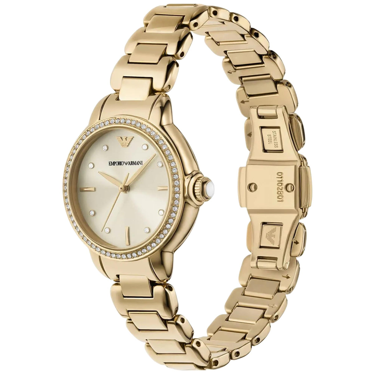 Emporio Armani Mia 32mm Cream Dial Yellow Gold-Tone Steel Ladies Quartz Watch AR11609