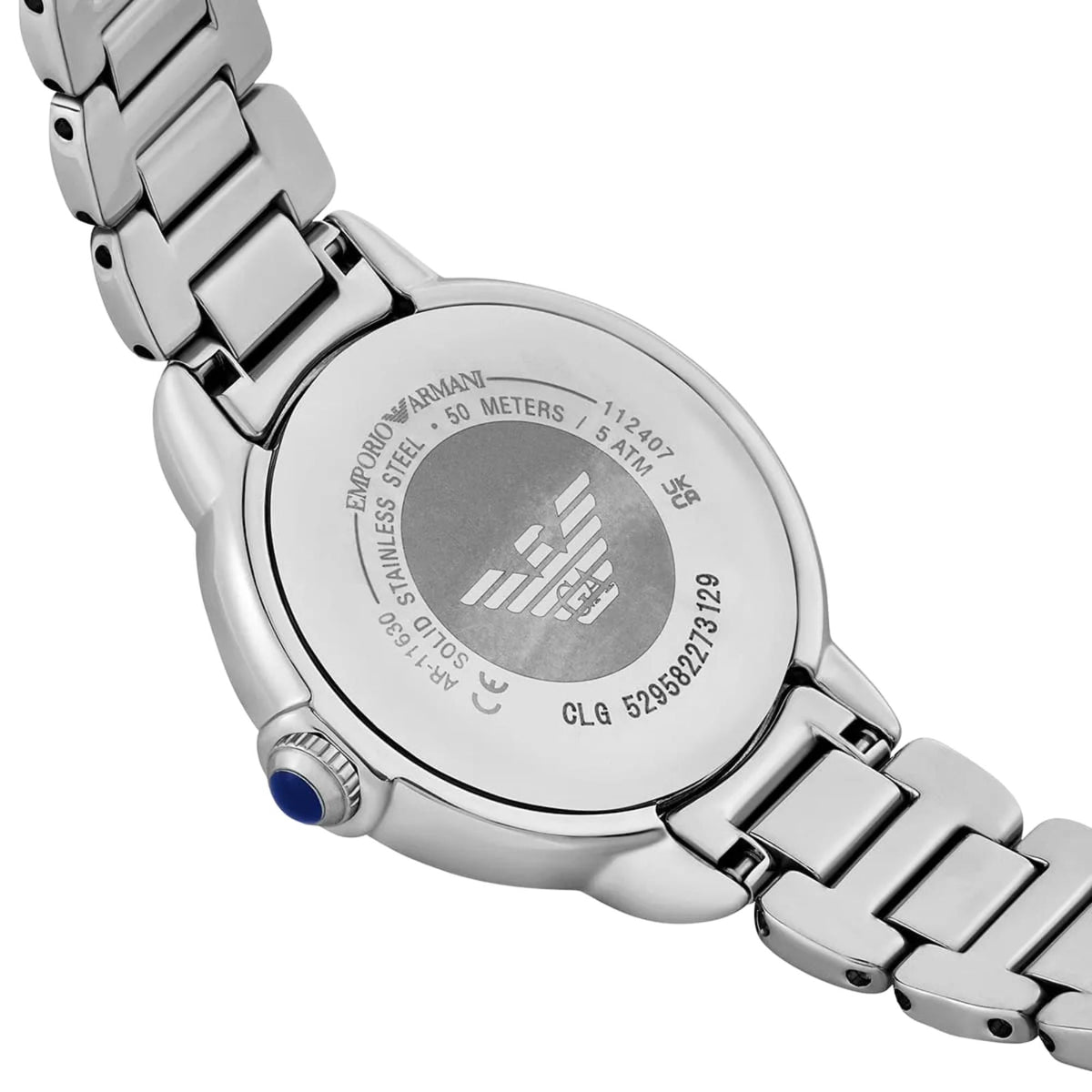 Emporio Armani Mia 32mm Blue Dial Steel Ladies Quartz Watch AR11630