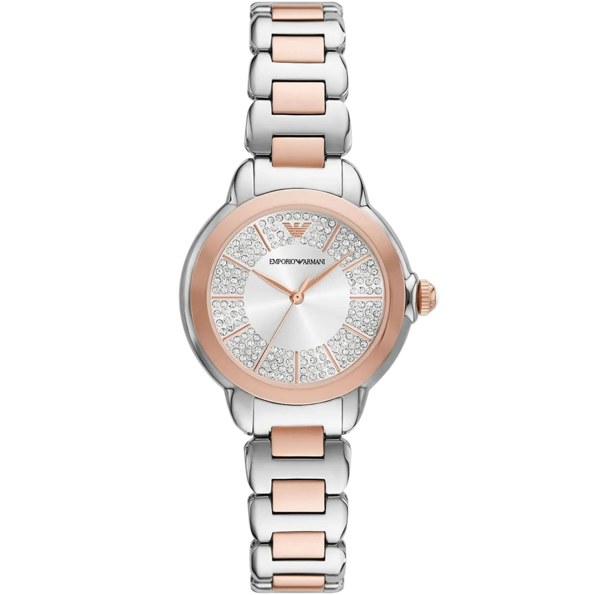 Emporio Armani Mia 32mm Silver Dial Two-Tone Steel Ladies Quartz Watch AR11643