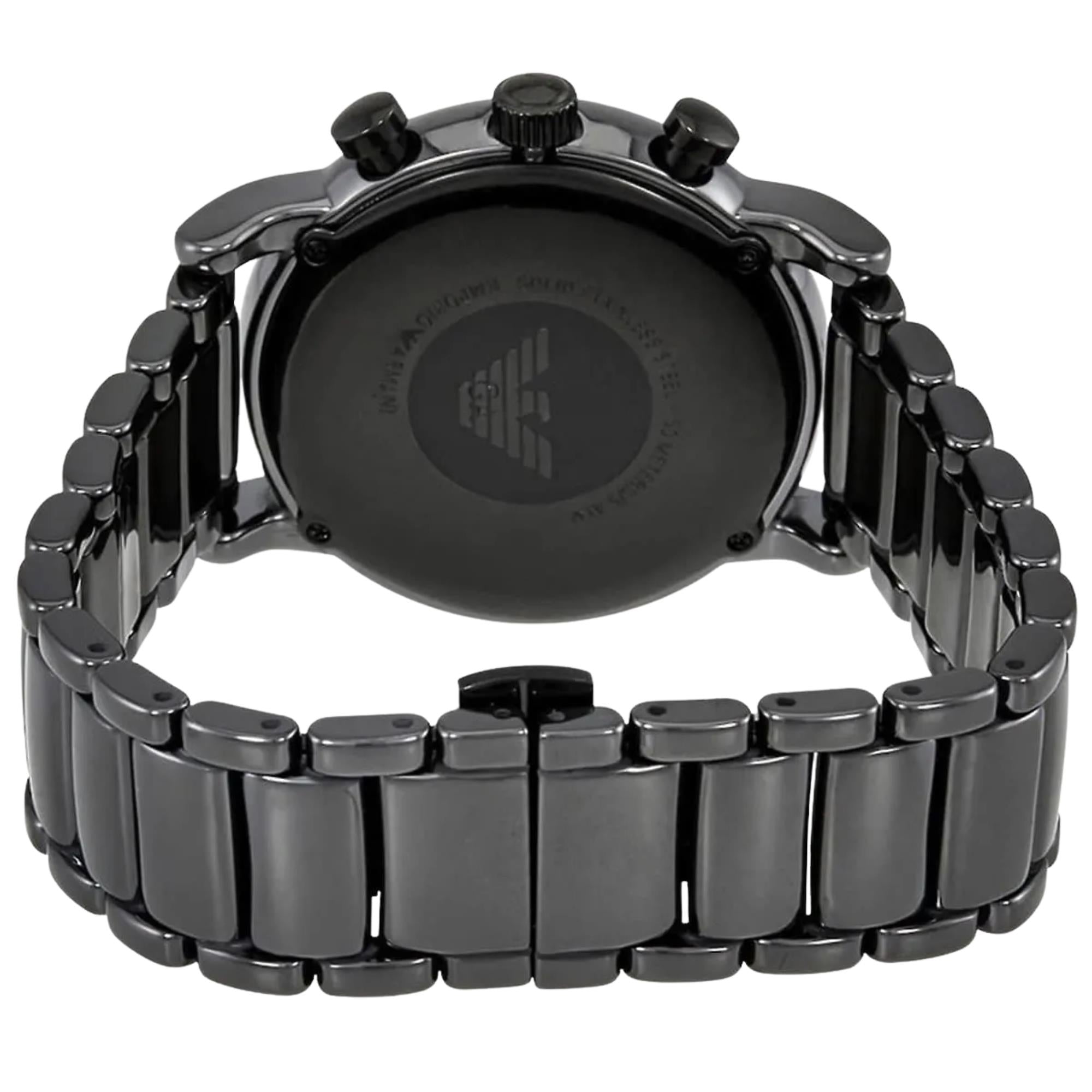 Emporio Armani Luigi 43mm Black Dial Ceramic Mens Watch AR1509