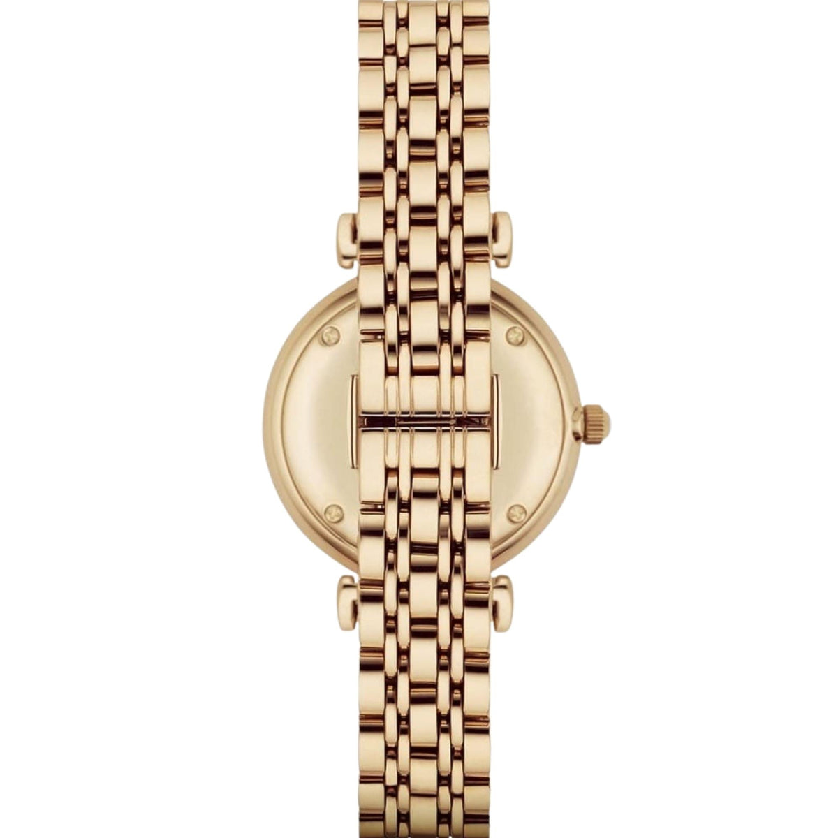 Emporio Armani Gianni T-Bar 32mm Mother of Pearl Dial Yellow Gold-Tone Steel Ladies Quartz Watch AR1907
