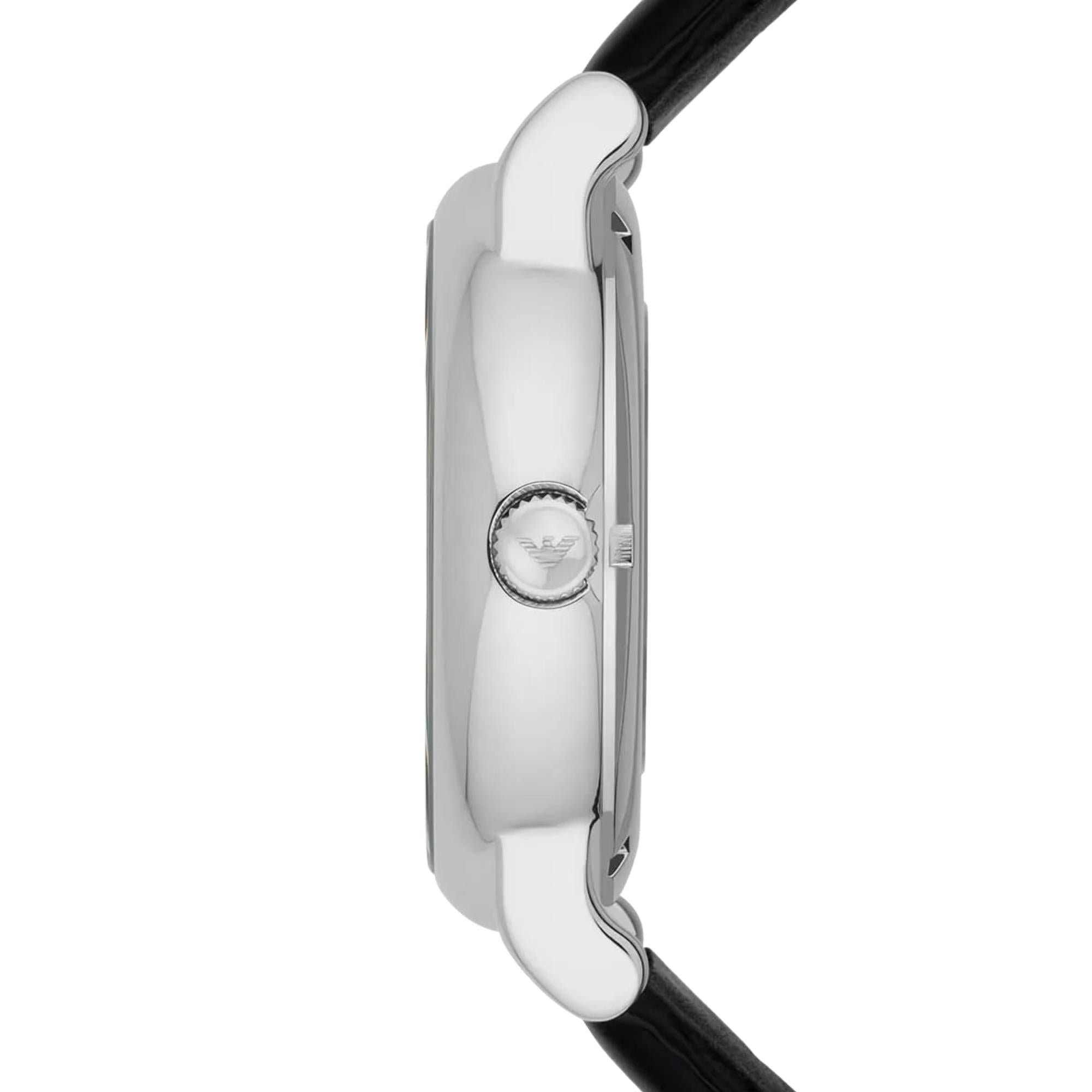 Emporio Armani Meccanico Skeleton 43mm Silver Dial Watch AR1981
