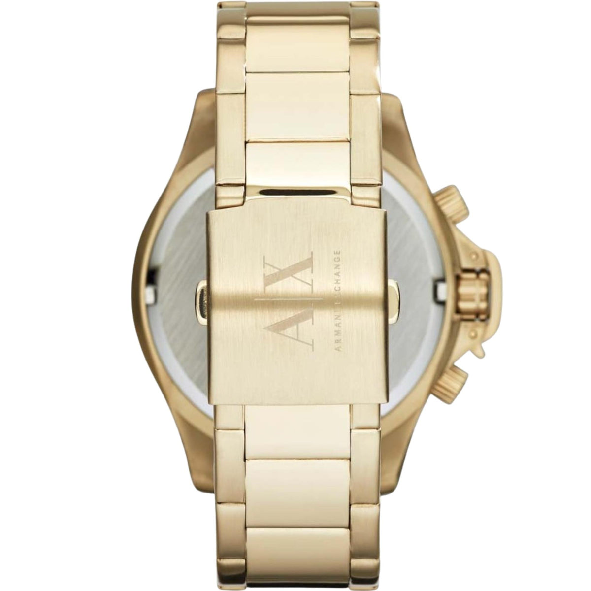 Armani Exchange ATLC 48mm Chronograph Black Dial Yellow Gold-Tone Steel Mens Quartz Watch AX1511