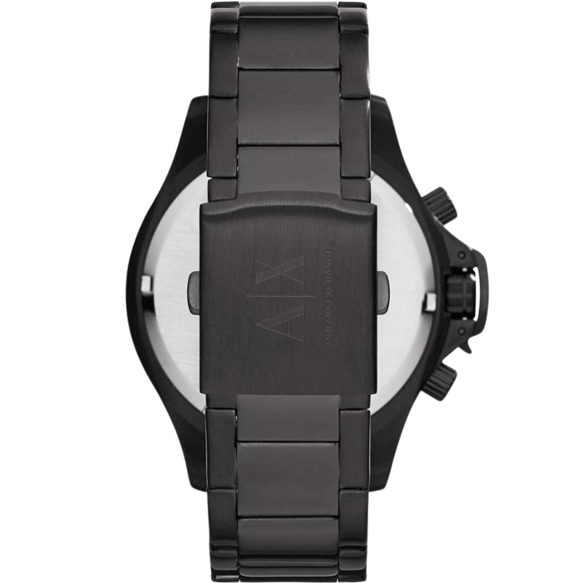 Armani Exchange Wellworn 48mm Chronograph Black Dial Steel Mens Quartz Watch AX1513