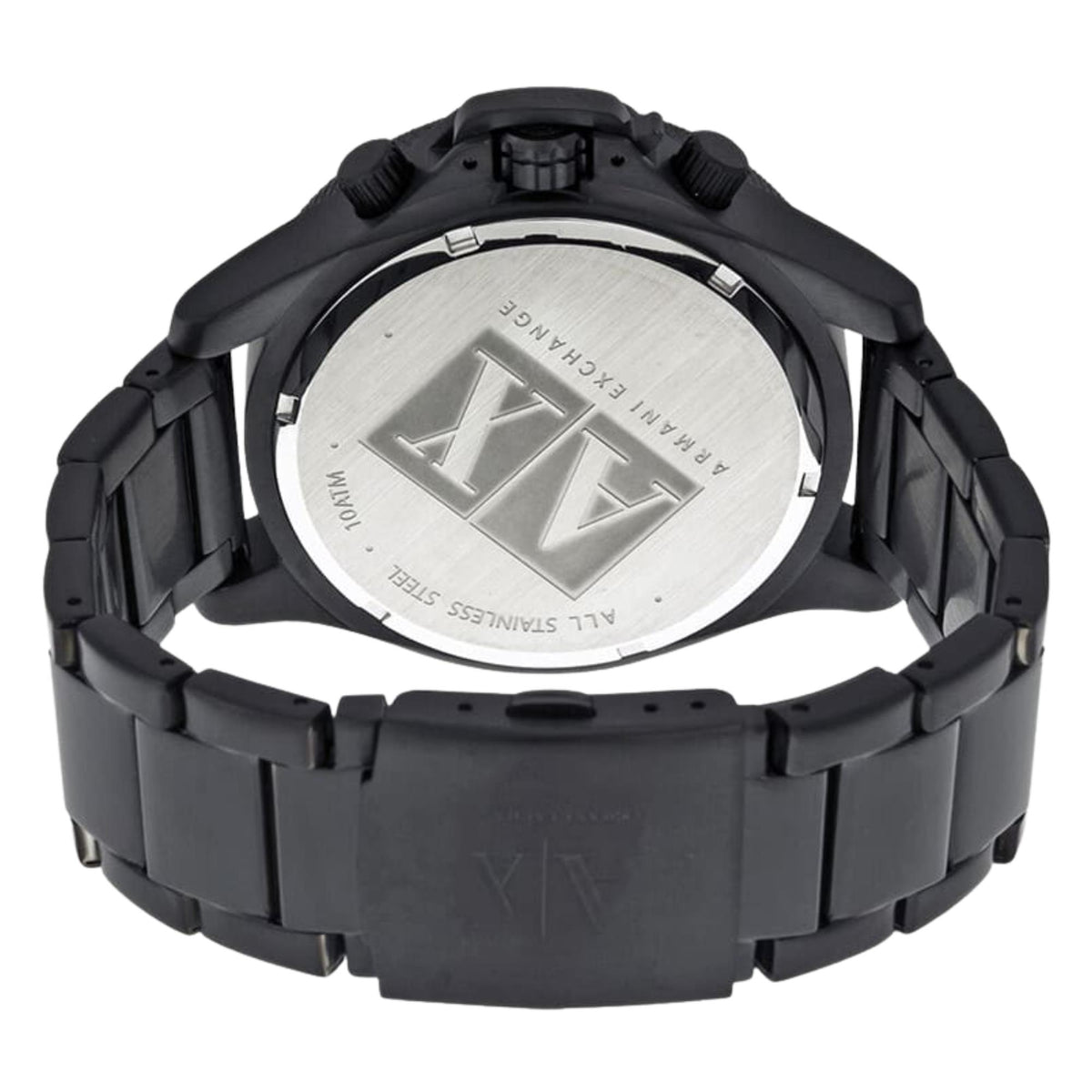 Armani Exchange Wellworn 48mm Chronograph Black Dial Steel Mens Quartz Watch AX1513