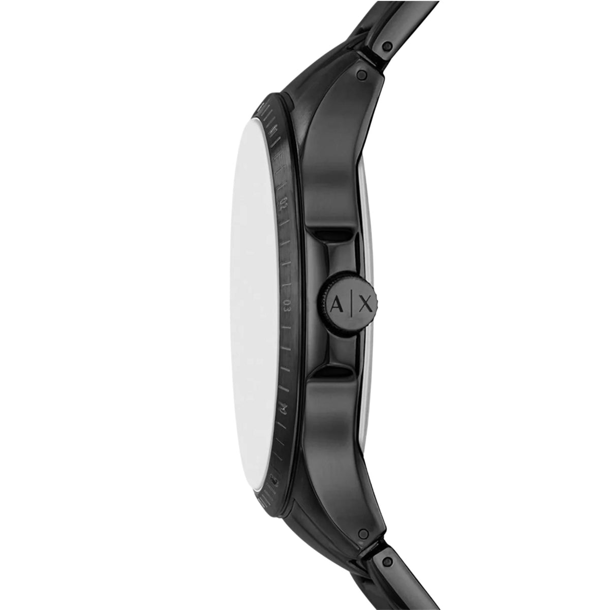 Armani Exchange Hampton 46mm Multifunction Black Dial Steel Mens Quartz Watch AX2460