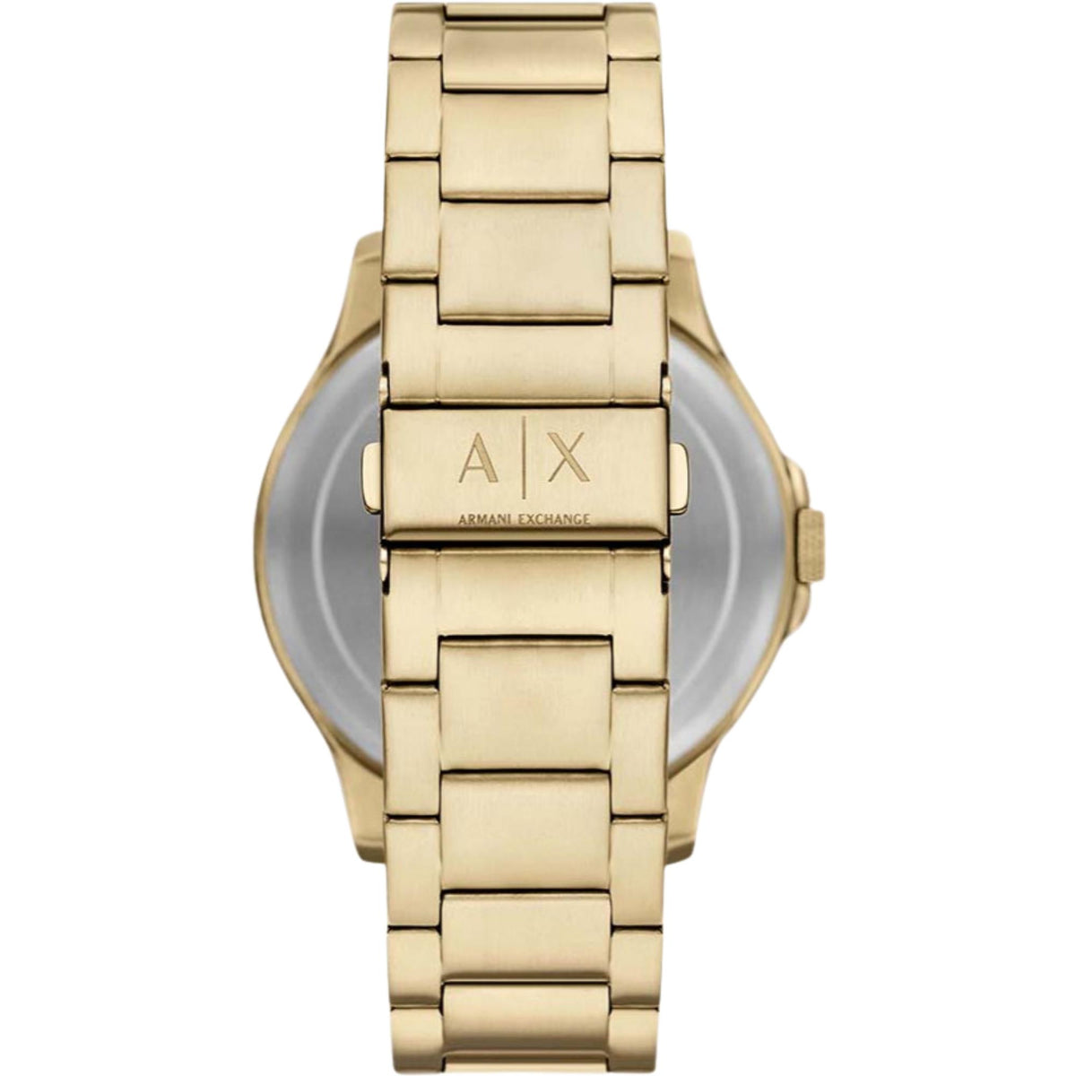 Armani Exchange Hampton 46mm Multifunction Black Dial Yellow Gold-Tone Steel Mens Quartz Watch AX2461