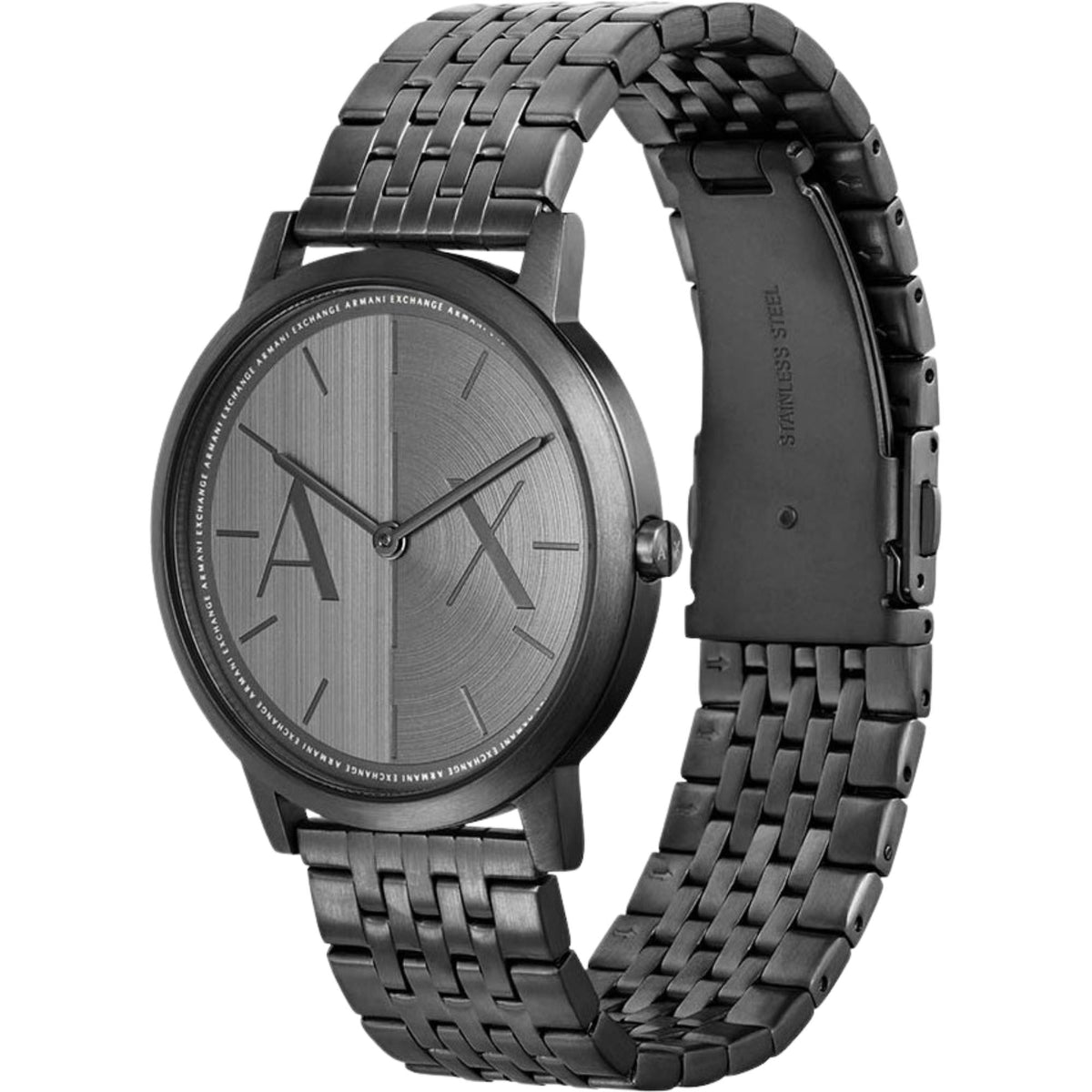 Armani Exchange Dale 40mm Black Dial Steel Mens Quartz Watch AX2872