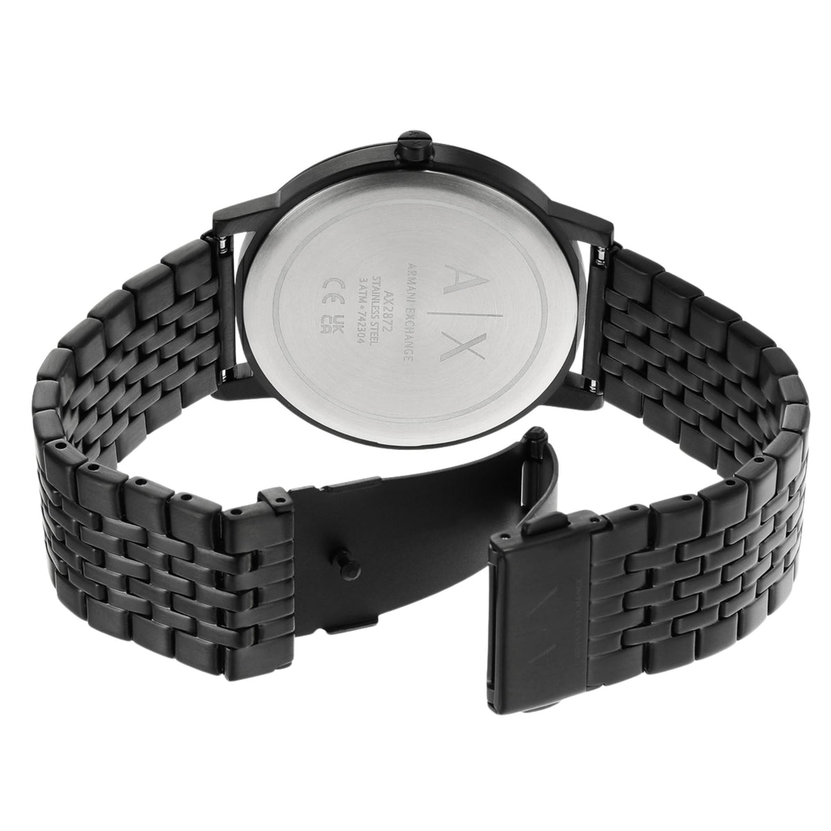 Armani Exchange Dale 40mm Black Dial Steel Mens Quartz Watch AX2872