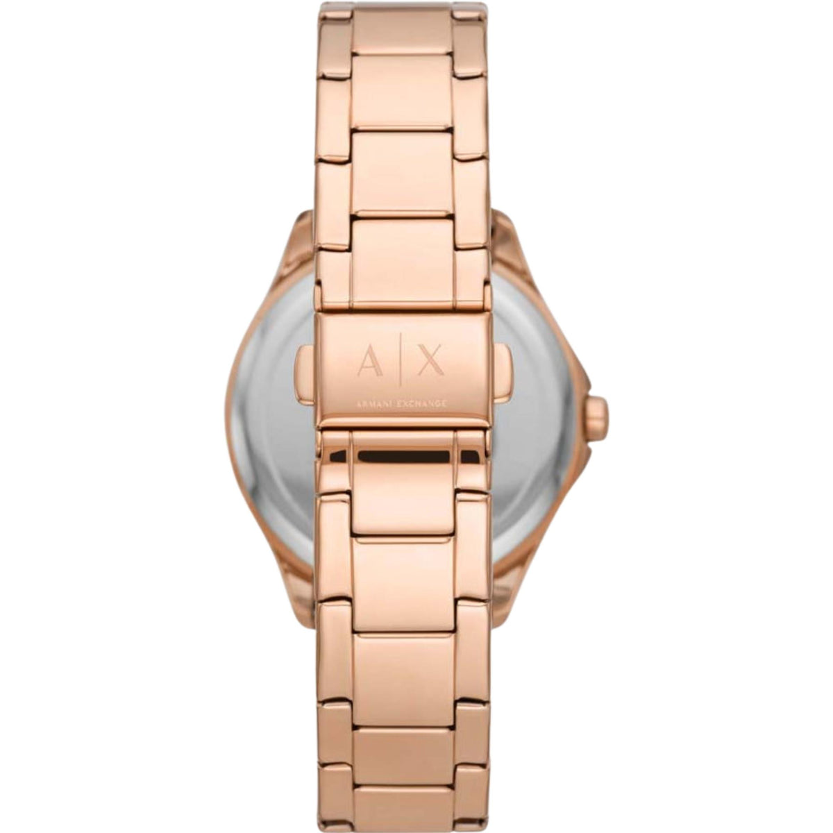 Armani Exchange Hampton 36mm Rose Gold-Tone Dial Steel Ladies Quartz Watch AX5264