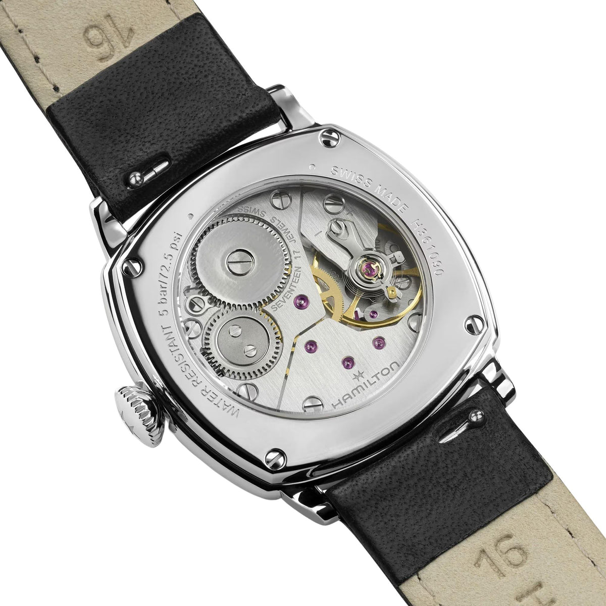 Hamilton American Classic Cushion 30mm Beige Dial Leather Manual-Wind Watch H36109720