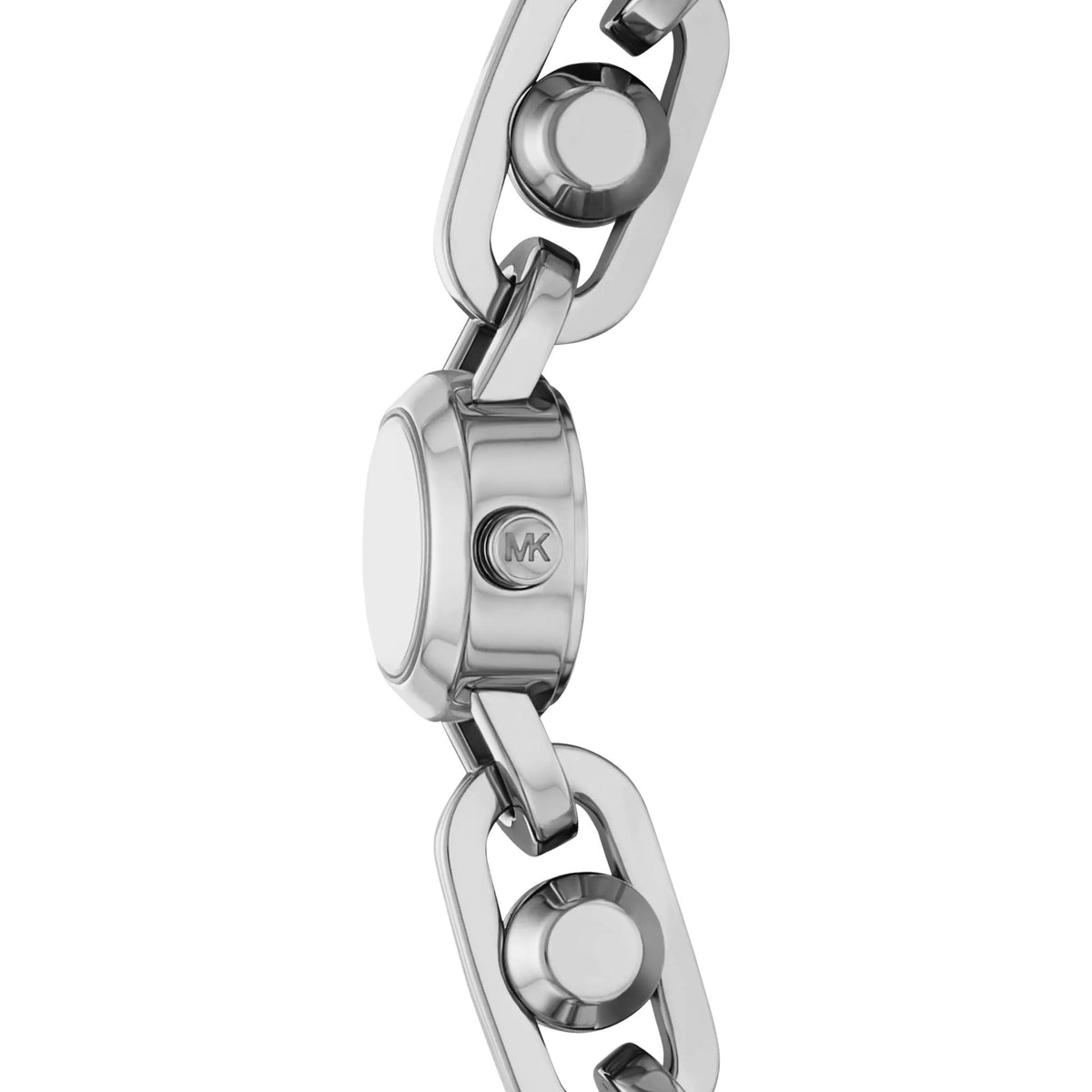 Michael Kors Mini Astor Link 15mm Silver Dial Steel Ladies Quartz Watch MK4872
