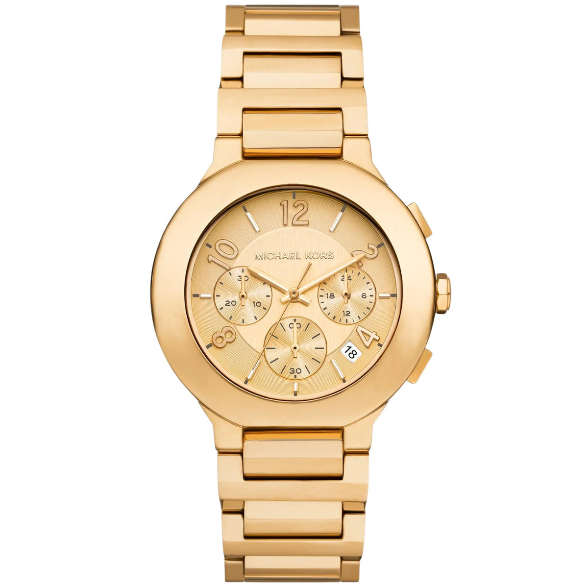 Michael Kors Gramercy 40mm Chronograph Gold Dial Yellow Gold-Tone Steel Ladies Quartz Watch MK7520