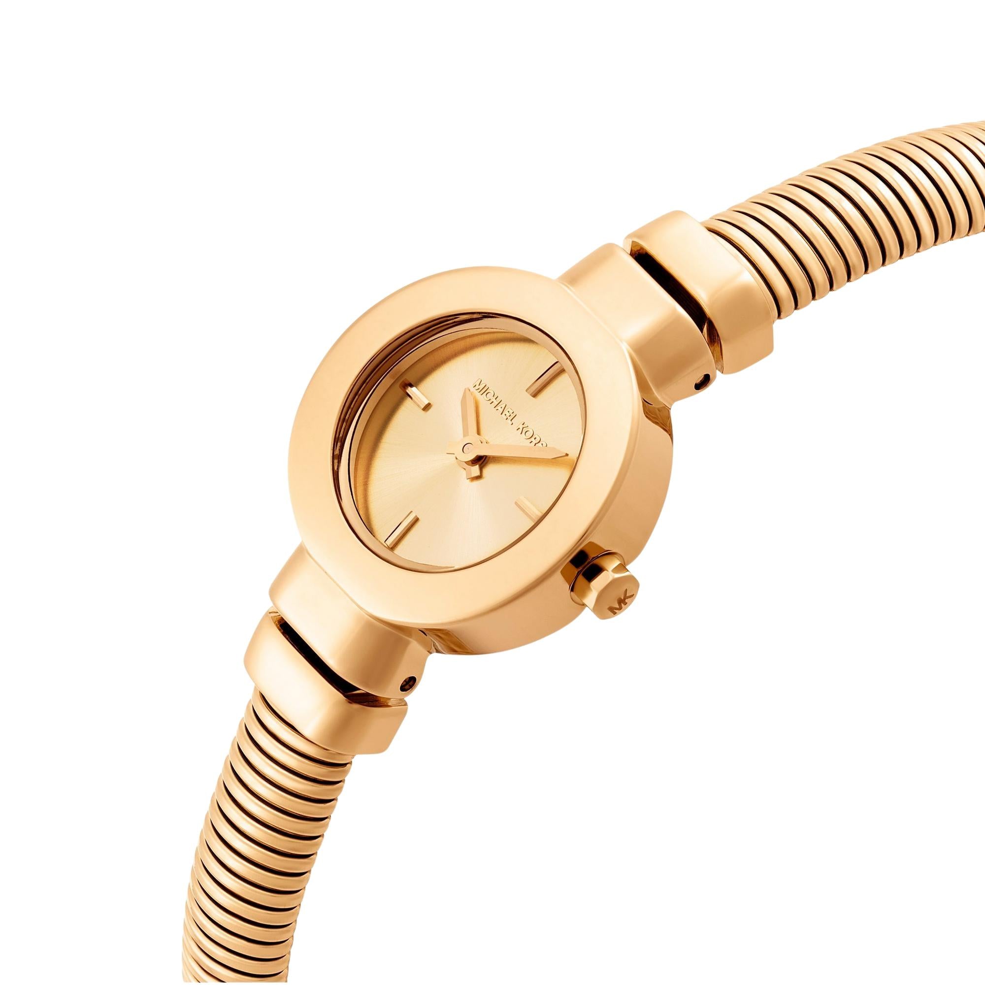 Michael Kors Mini Gramercy 21mm Gold Dial Yellow Gold-Tone Steel Ladie