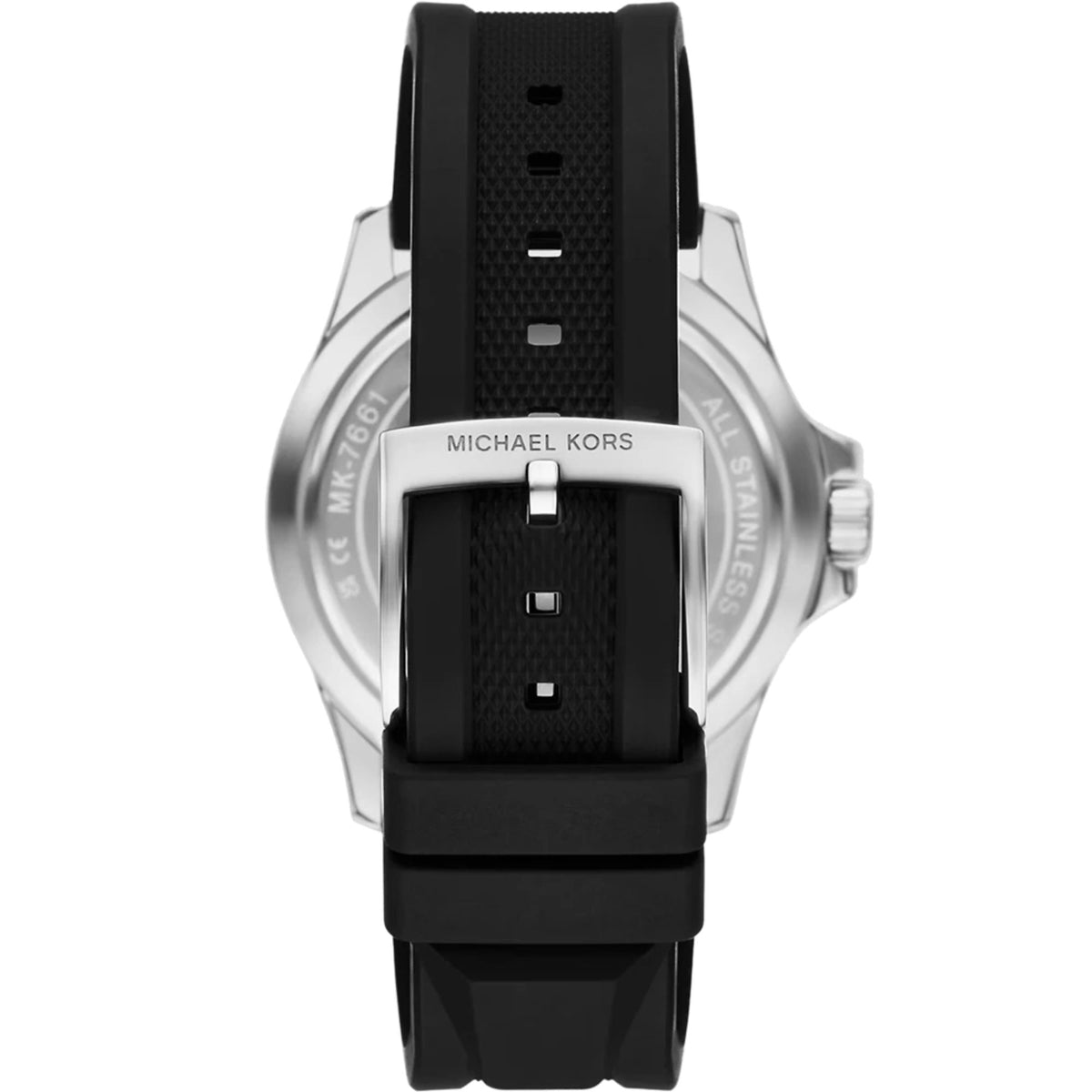 Michael Kors Everest 40mm Silver Dial Silicone Ladies Quartz Watch MK7661