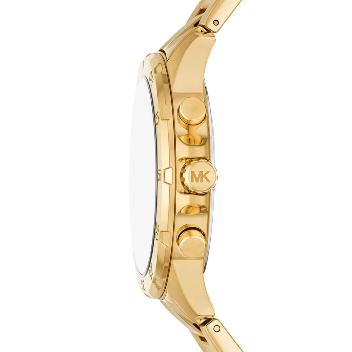 Michael Kors Grayson 43mm Chronograph Black Dial Yellow Gold-Tone Steel Mens Quartz Watch MK9108