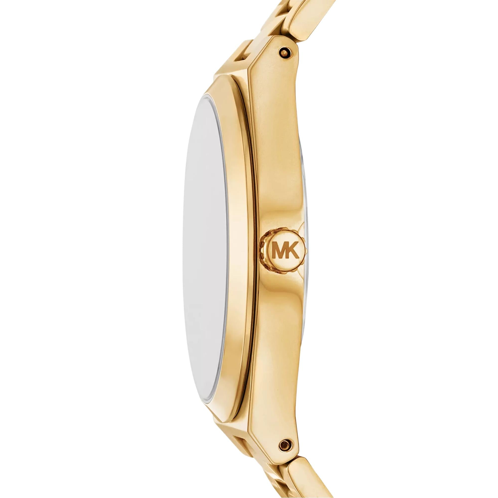 Michael Kors Lennox 43mm Black Dial Gold Tone Mens Watch MK9226