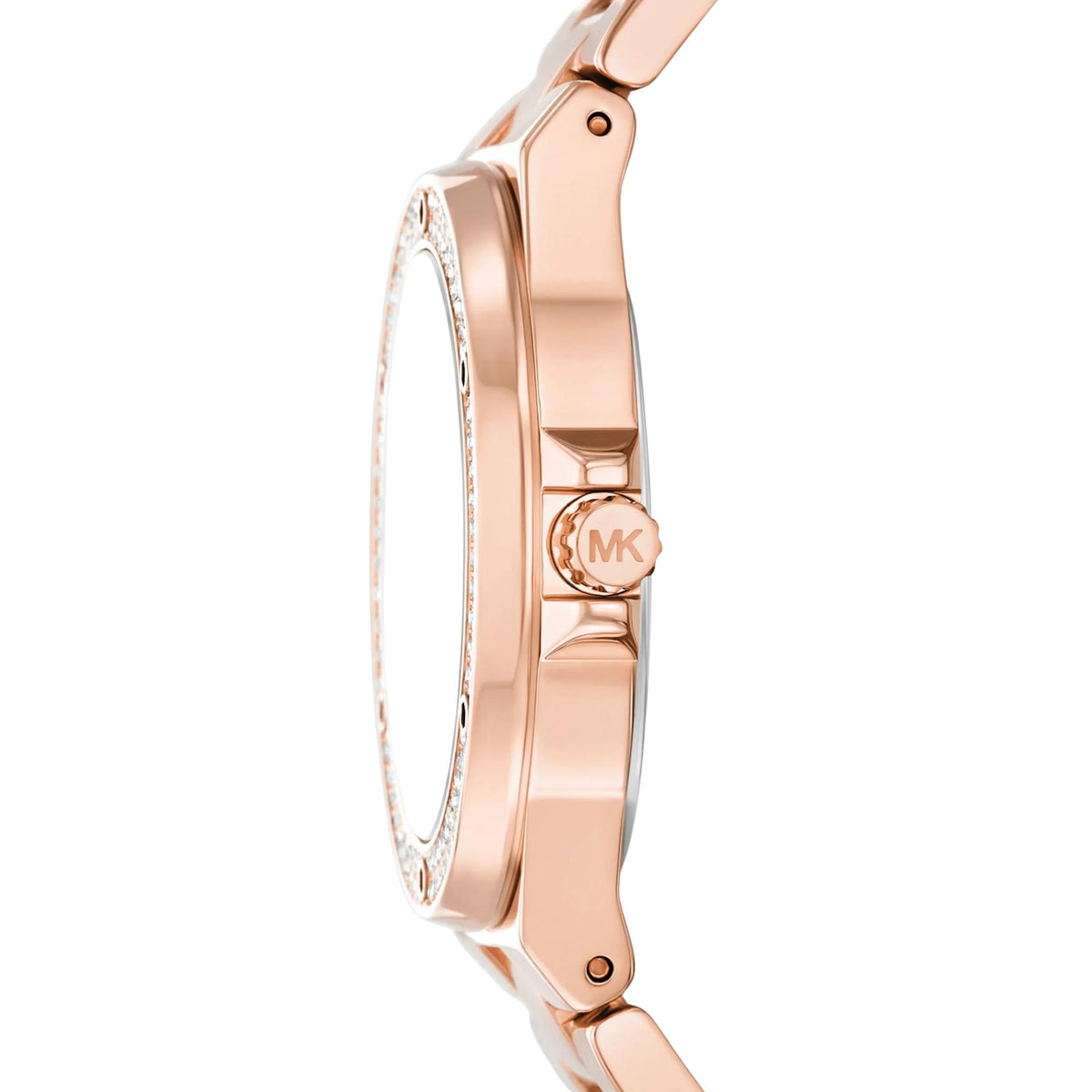 Michael Kors Lennox 37mm Rose Gold Dial Rose Gold-Tone Steel Ladies Quartz Watch MKO1221