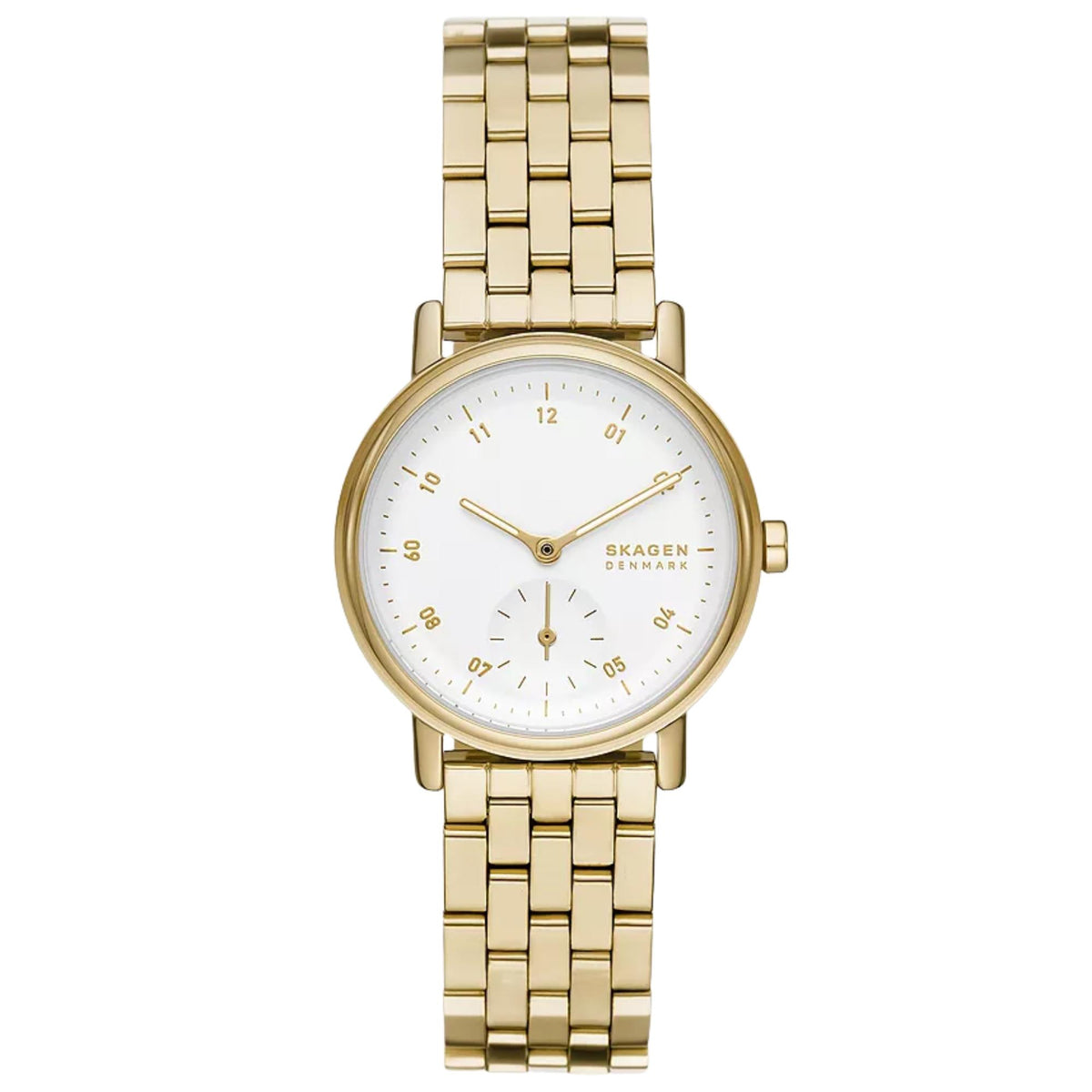 Skagen Kuppel Lille 32mm White Dial Yellow Gold-Tone Steel Ladies Quartz Watch SKW3102