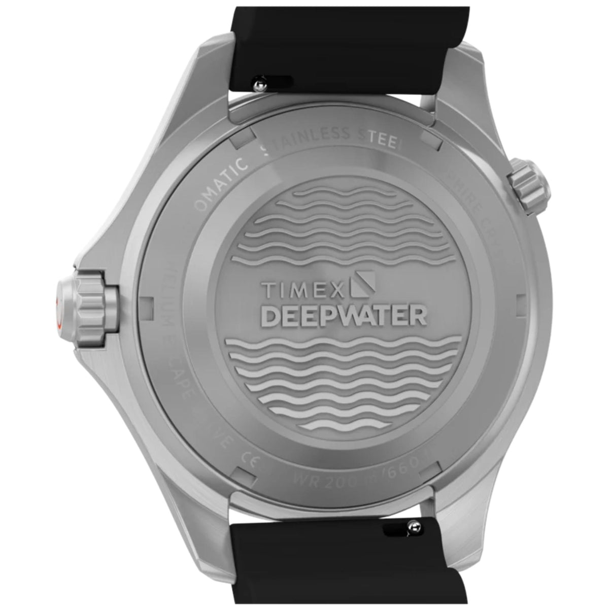 Timex Deepwater Meridian 44mm Blue Dial Rubber Mens Automatic Watch TW3A01700