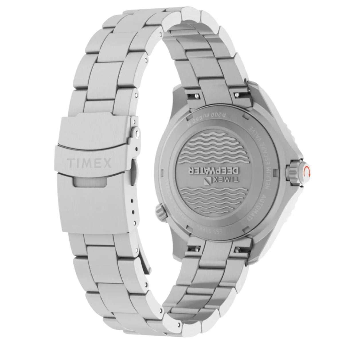 Timex Deepwater Meridian 44mm White Dial Steel Mens Automatic Watch TW3A01600