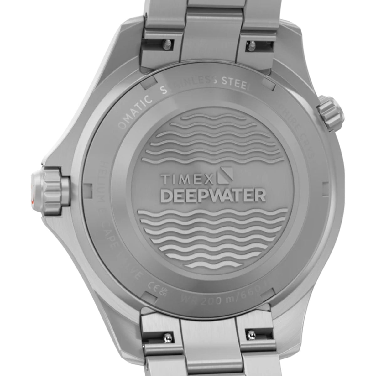 Timex Deepwater Meridian 44mm White Dial Steel Mens Automatic Watch TW3A01600