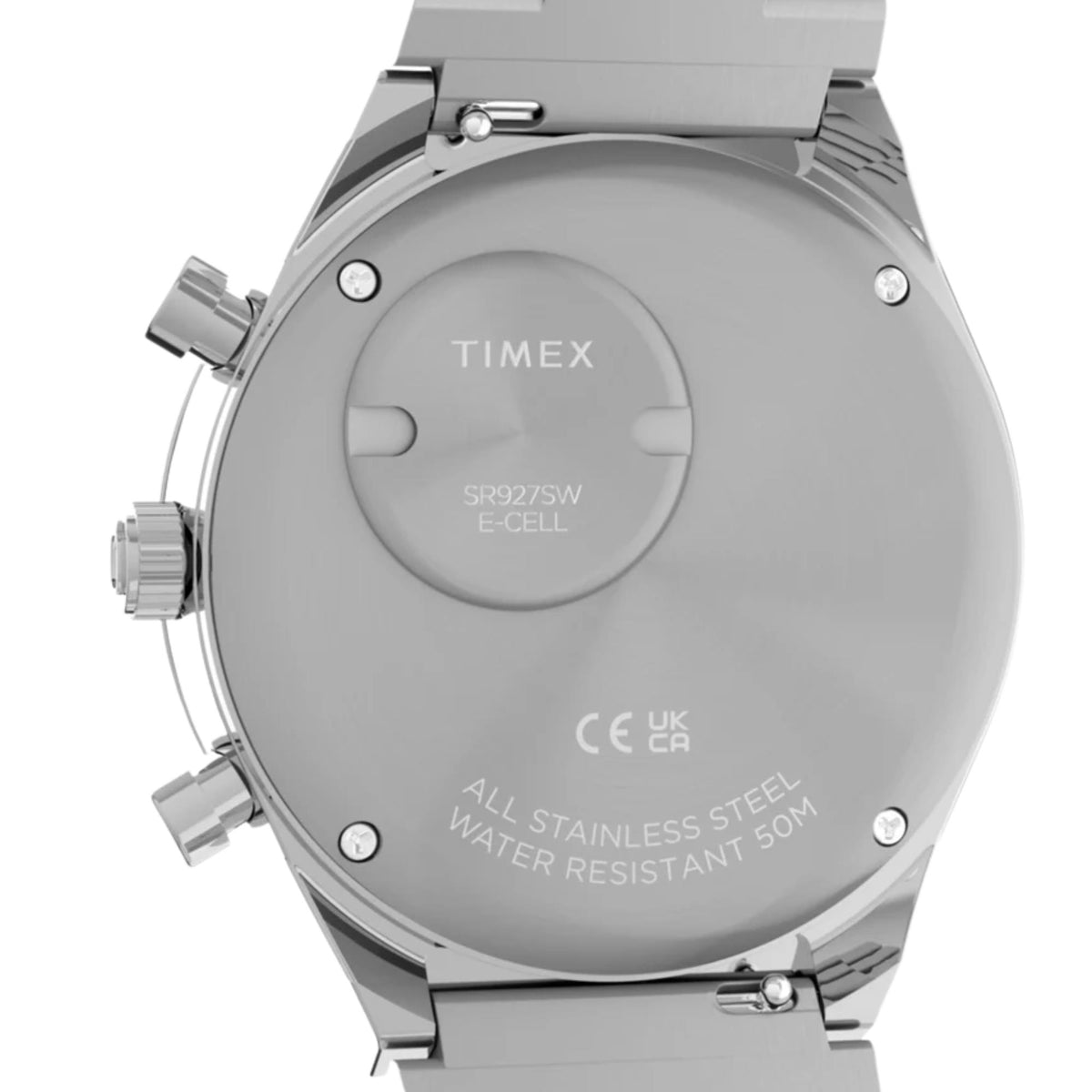 Timex Q Timex 40mm Chronograph Blue Dial Steel Mens Quartz Watch TW2Y88600