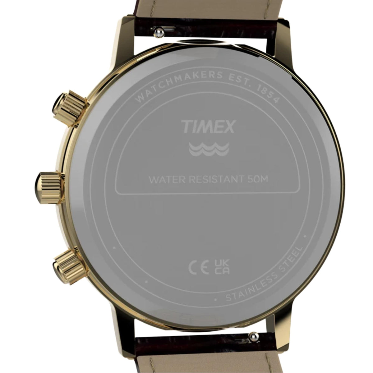 Timex Reissue 1990 Moon Phase 37mm White Dial Leather Mens Quartz Watch TW2Y99000