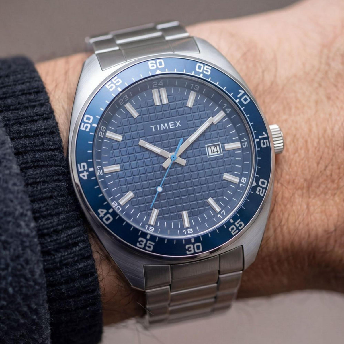 Timex Trend Weston 45mm Blue Dial Steel Mens Quartz Watch TW2Y88900