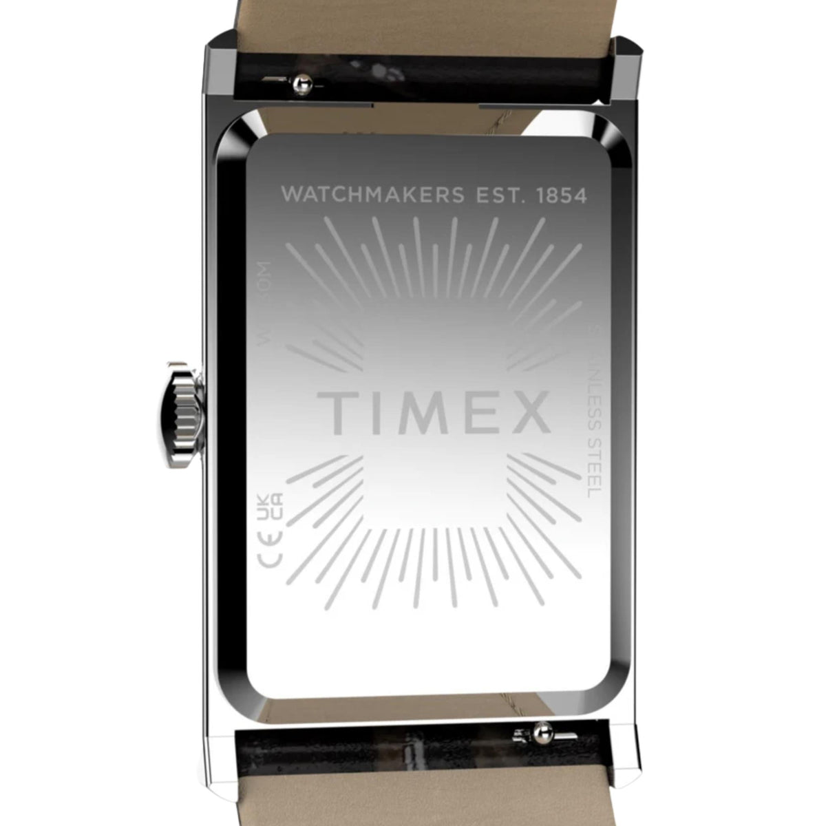Timex Reissue 1976 Lexington 21mm Silver Dial Leather Quartz Watch TW2Y88200