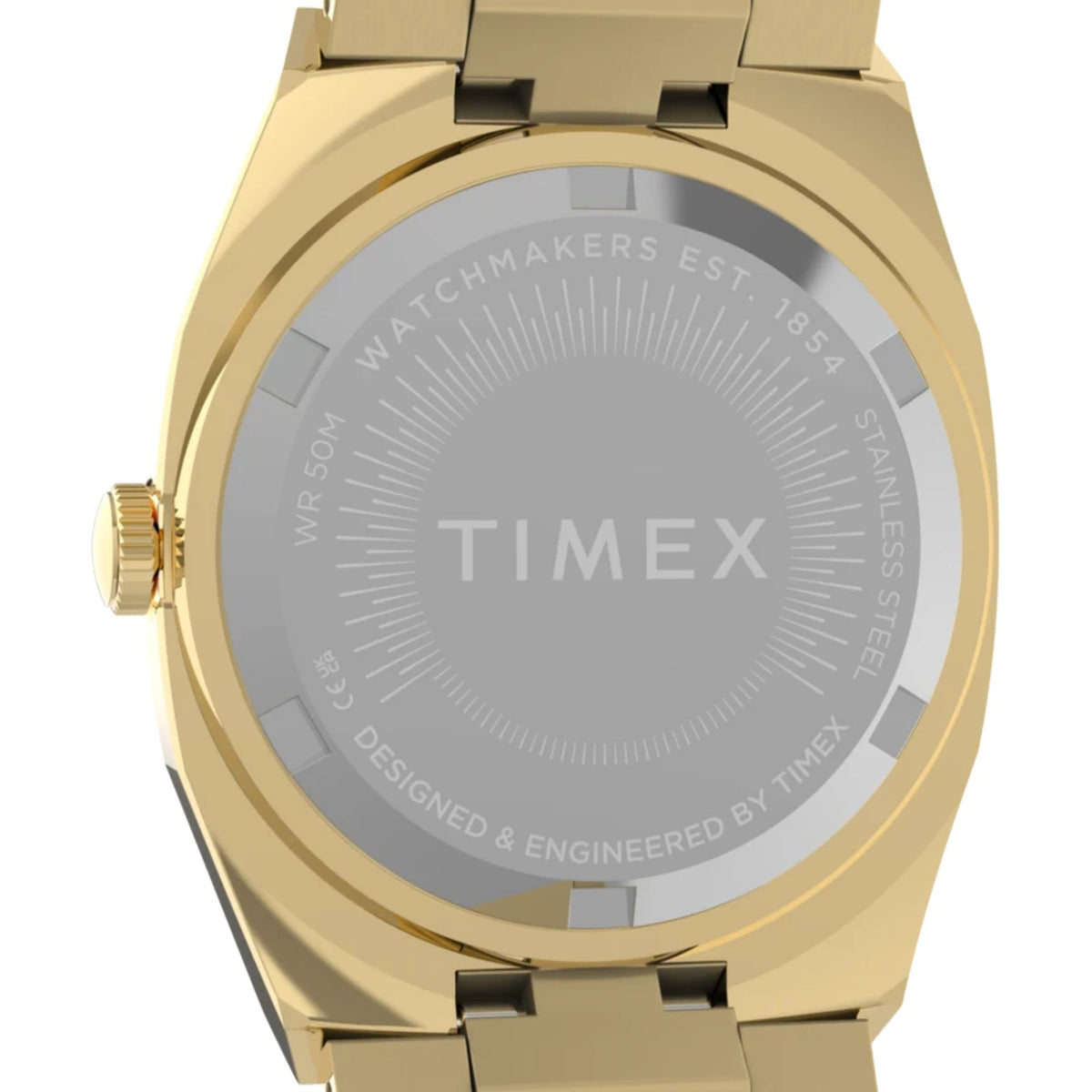 Timex E Line 30mm Champagne Dial Yellow Gold-Tone Steel Ladies Quartz Watch TW6A00900
