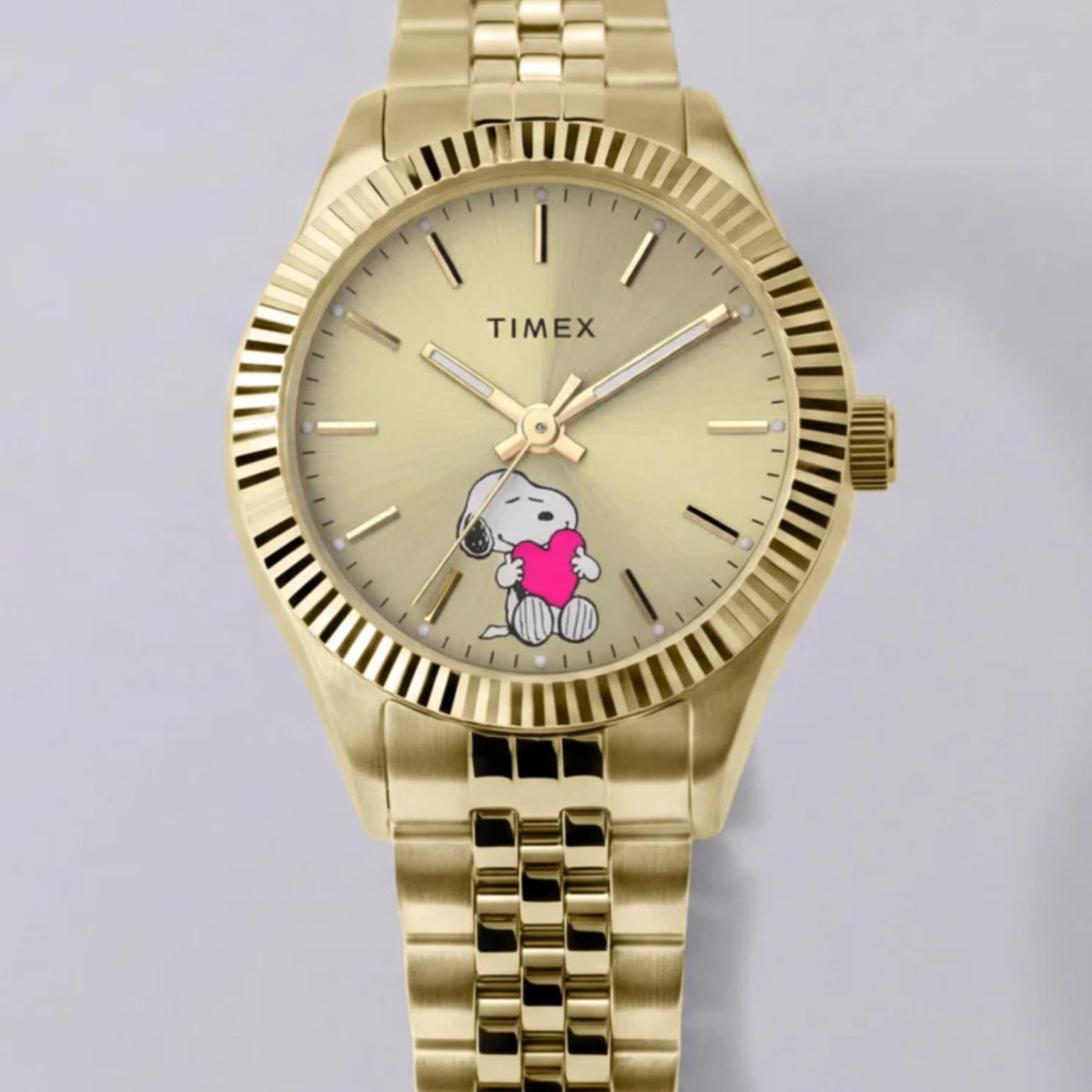 Timex Peanuts x Legacy 25mm Gold Dial Yellow Gold-Tone Steel Ladies Quartz Watch TW6A07400