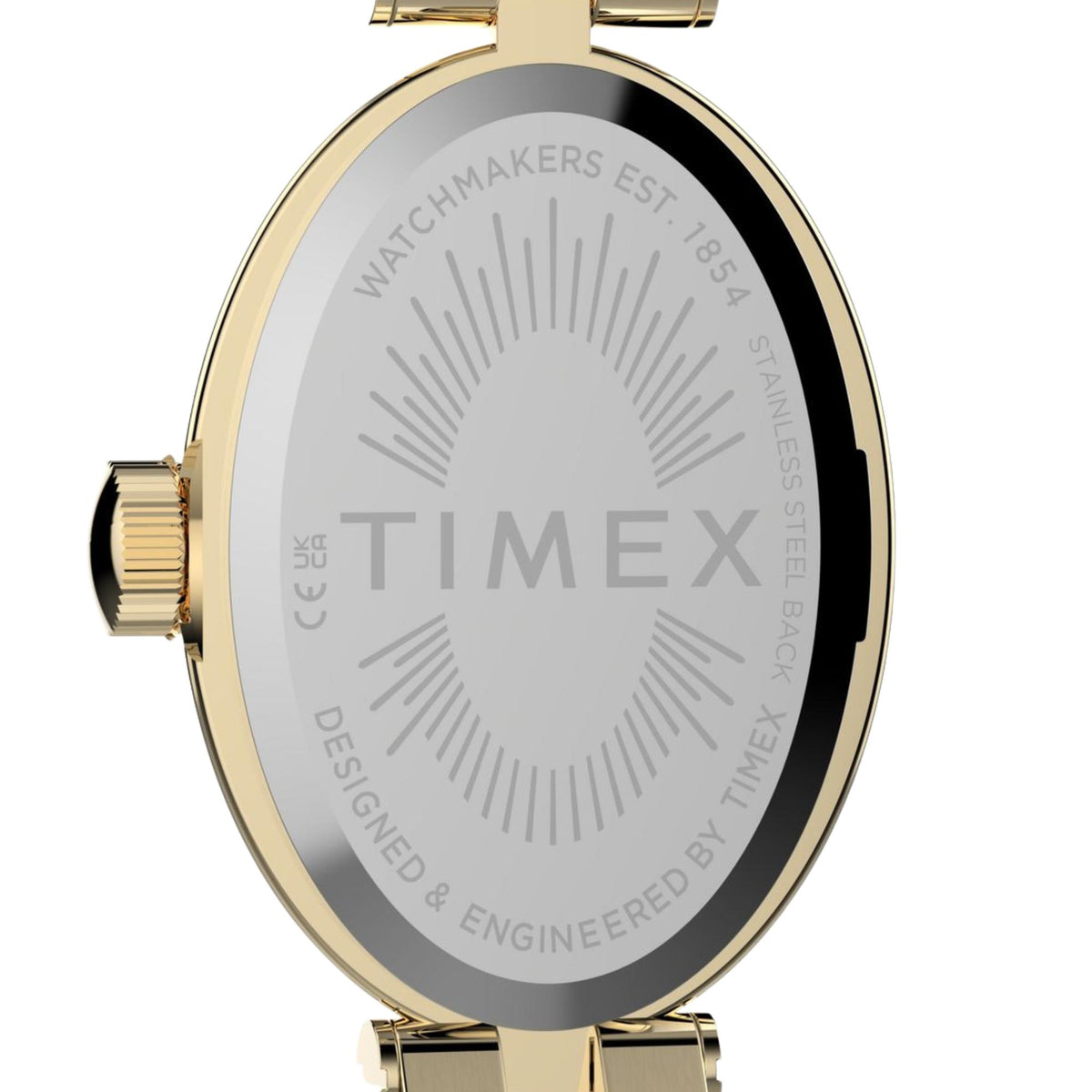 Timex Trend Cavatina 19mm Champagne Dial Yellow Gold-Tone Steel Ladies Quartz Watch TW2Y90100