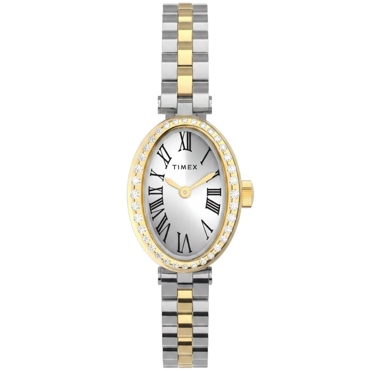 Timex Trend Cavatina 19mm Silver Dial Two-Tone Steel Ladies Quartz Watch TW2Y90200