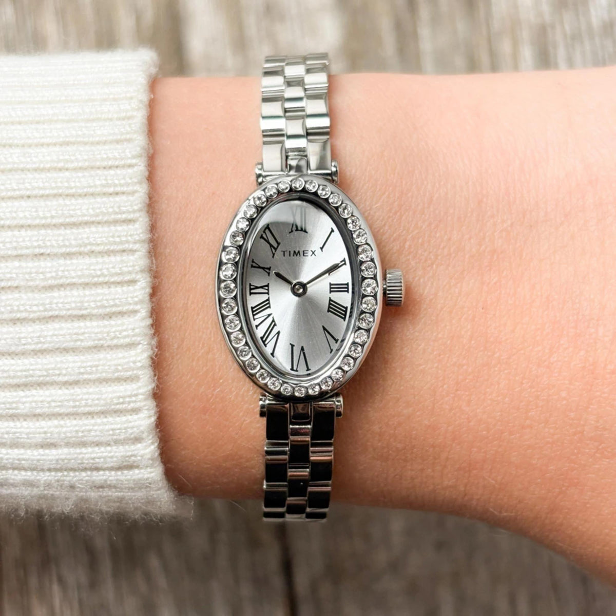 Timex Trend Cavatina 19mm Silver Dial Steel Ladies Quartz Watch TW2Y90000