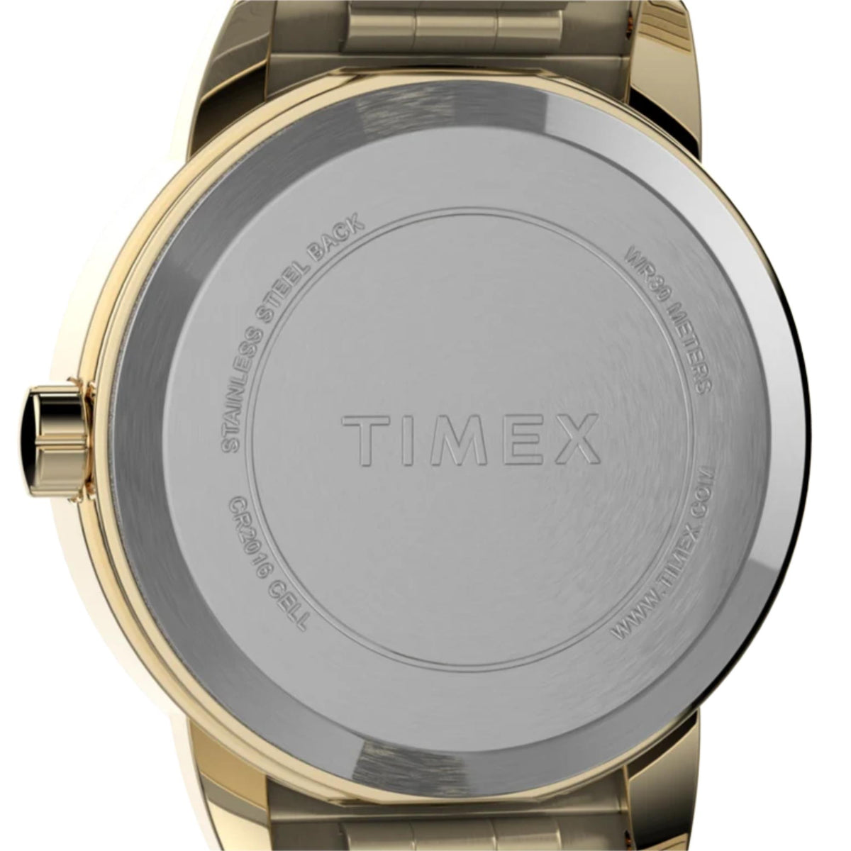Timex Easy Reader 25mm White Dial Yellow Gold-Tone Steel Ladies Quartz Watch T2H351