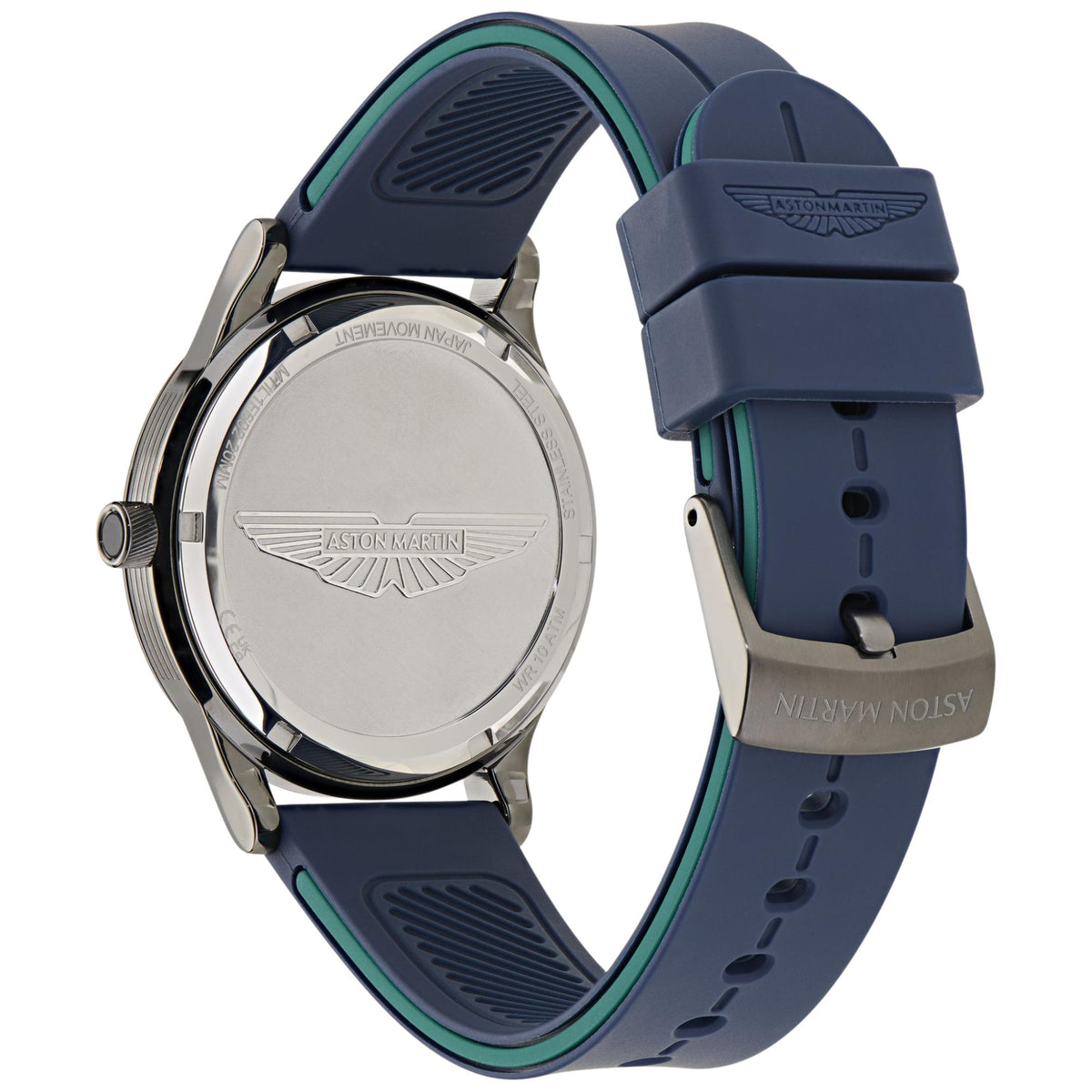 Aston Martin Icon SLS 40mm Small Seconds Blue Dial Silicone Mens Quartz Watch MTIL1F602