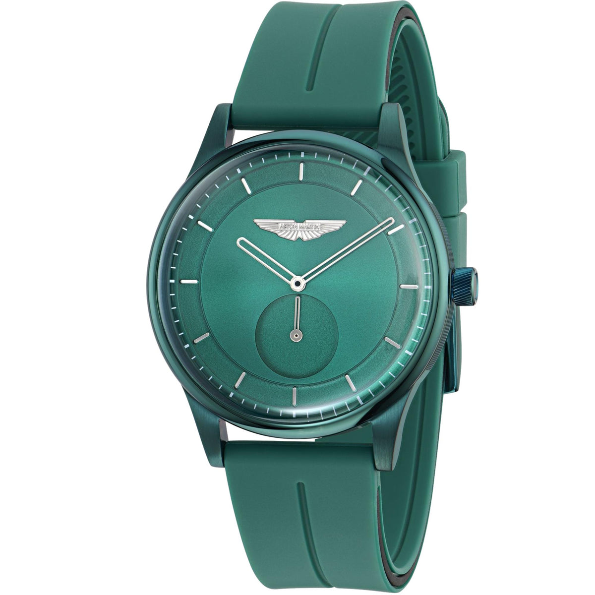 Aston Martin Icon SLS 40mm Small Seconds Green Dial Silicone Mens Quartz Watch MTIL1F603
