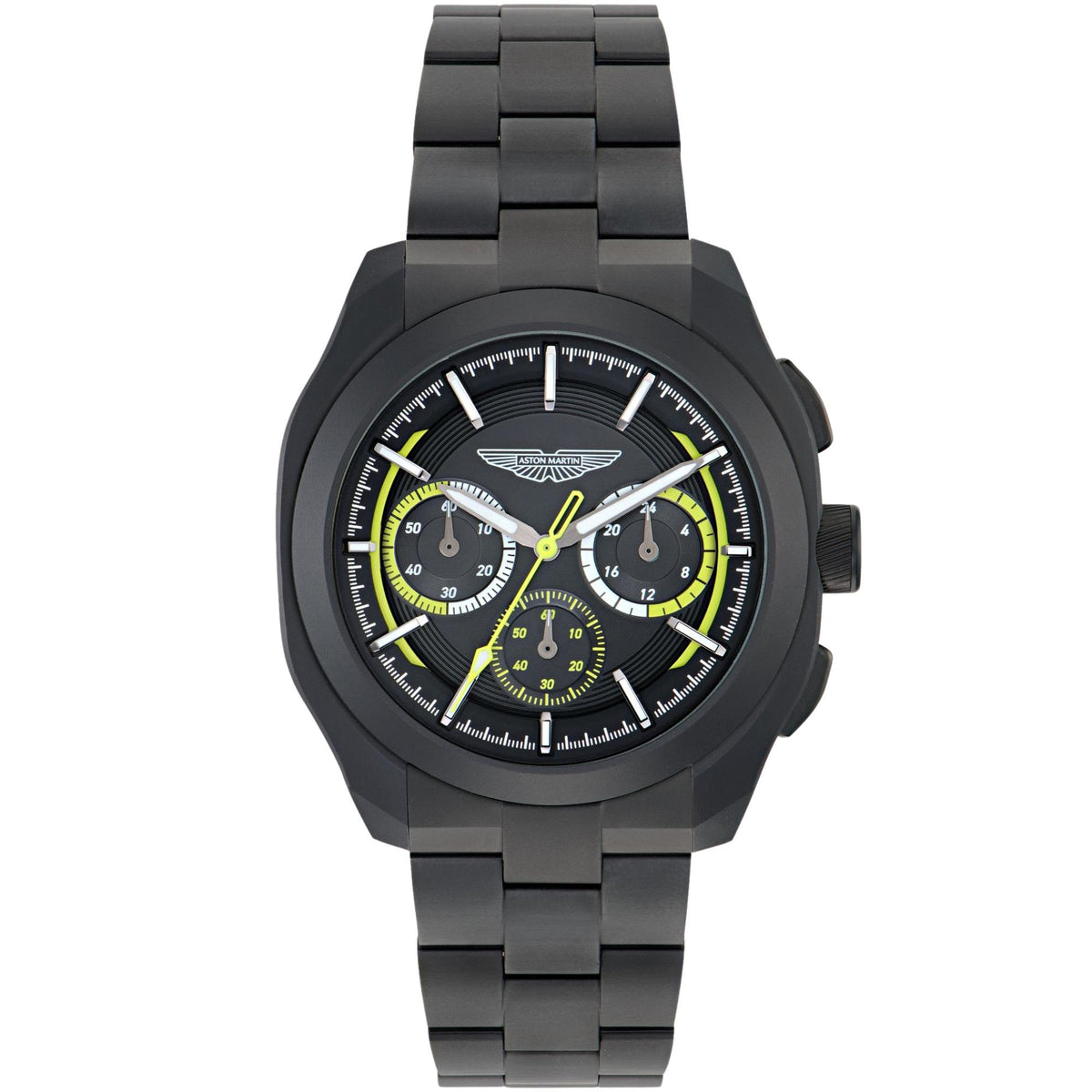 Aston Martin Thrill CRT 42mm Chronograph Black Dial Ceramic Mens Quartz Watch MTRC2F603