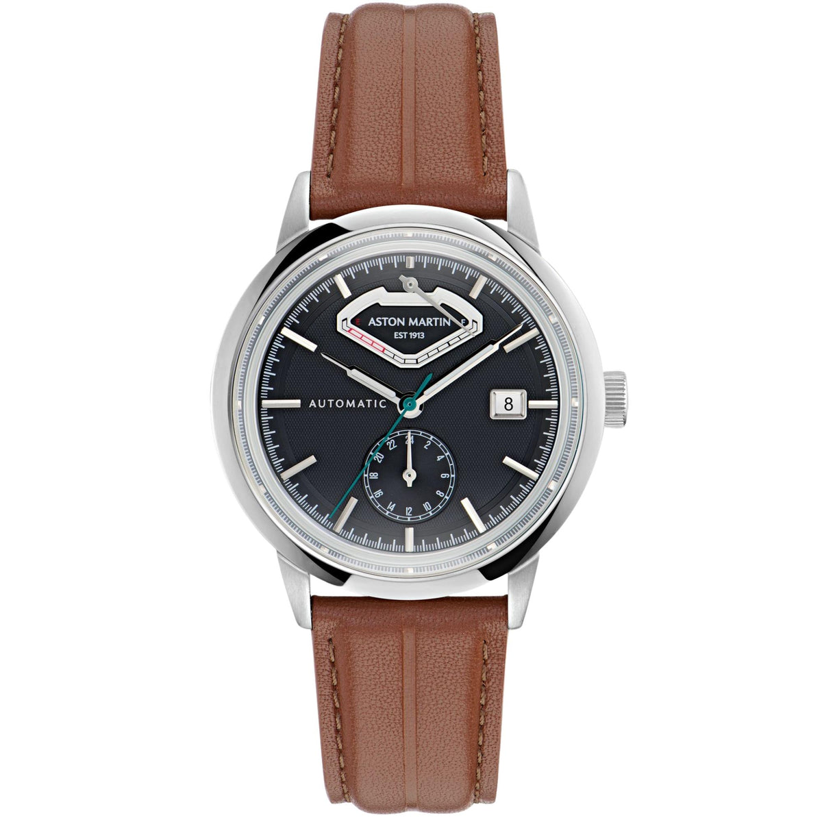 Aston Martin Timeless TS3 40mm Power Reserve Black Dial Leather Mens Automatic Watch MTTS3F602