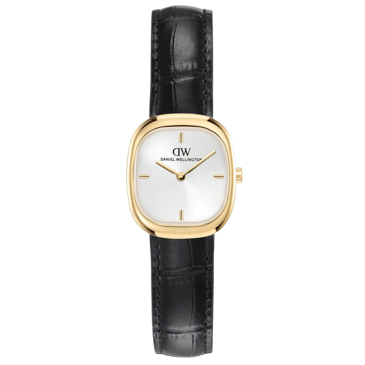 Daniel Wellington Corta 24mm White Dial Yellow Gold-Tone Steel Leather Ladies Quartz Watch DW00100995